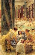 Sir Lawrence Alma-Tadema,OM.RA,RWS The Baths at Caracalla oil on canvas